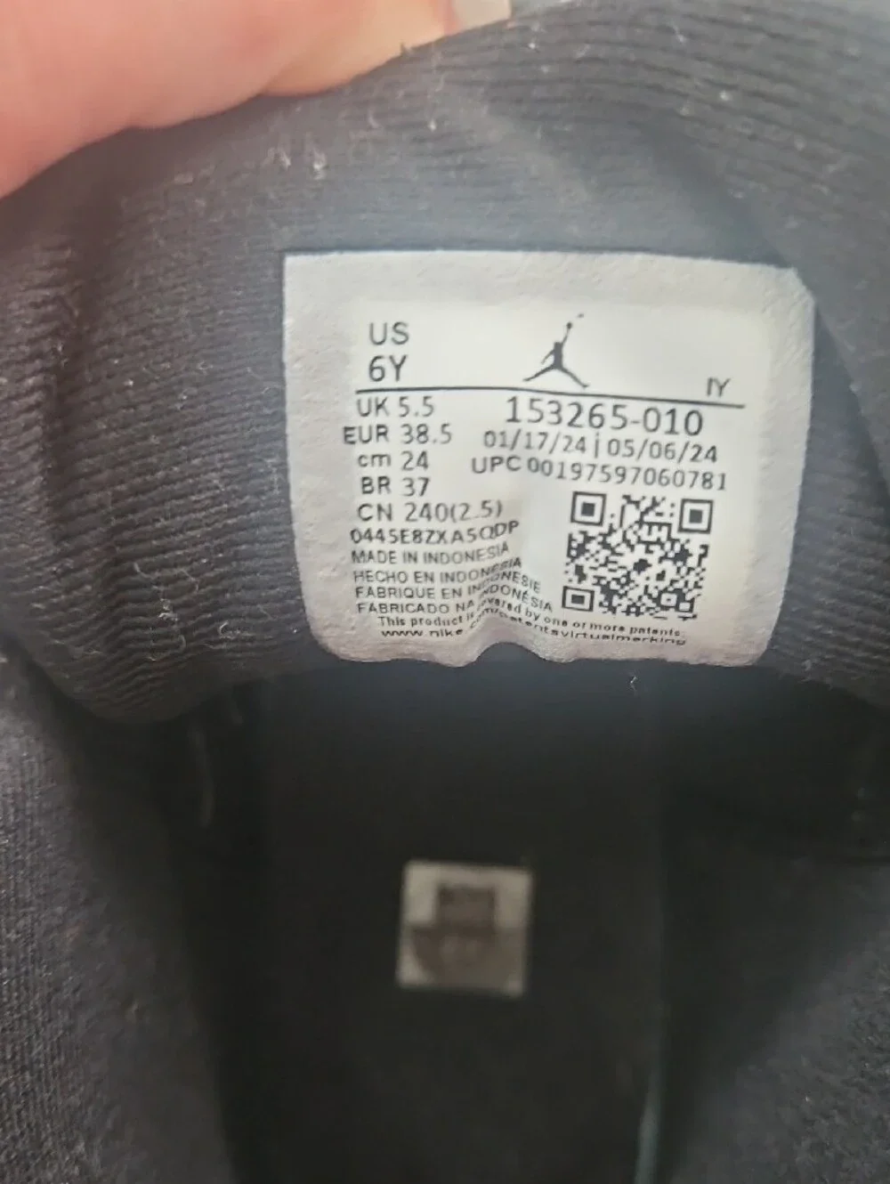 Jordan Kids Black and Gray High-Top Sneakers